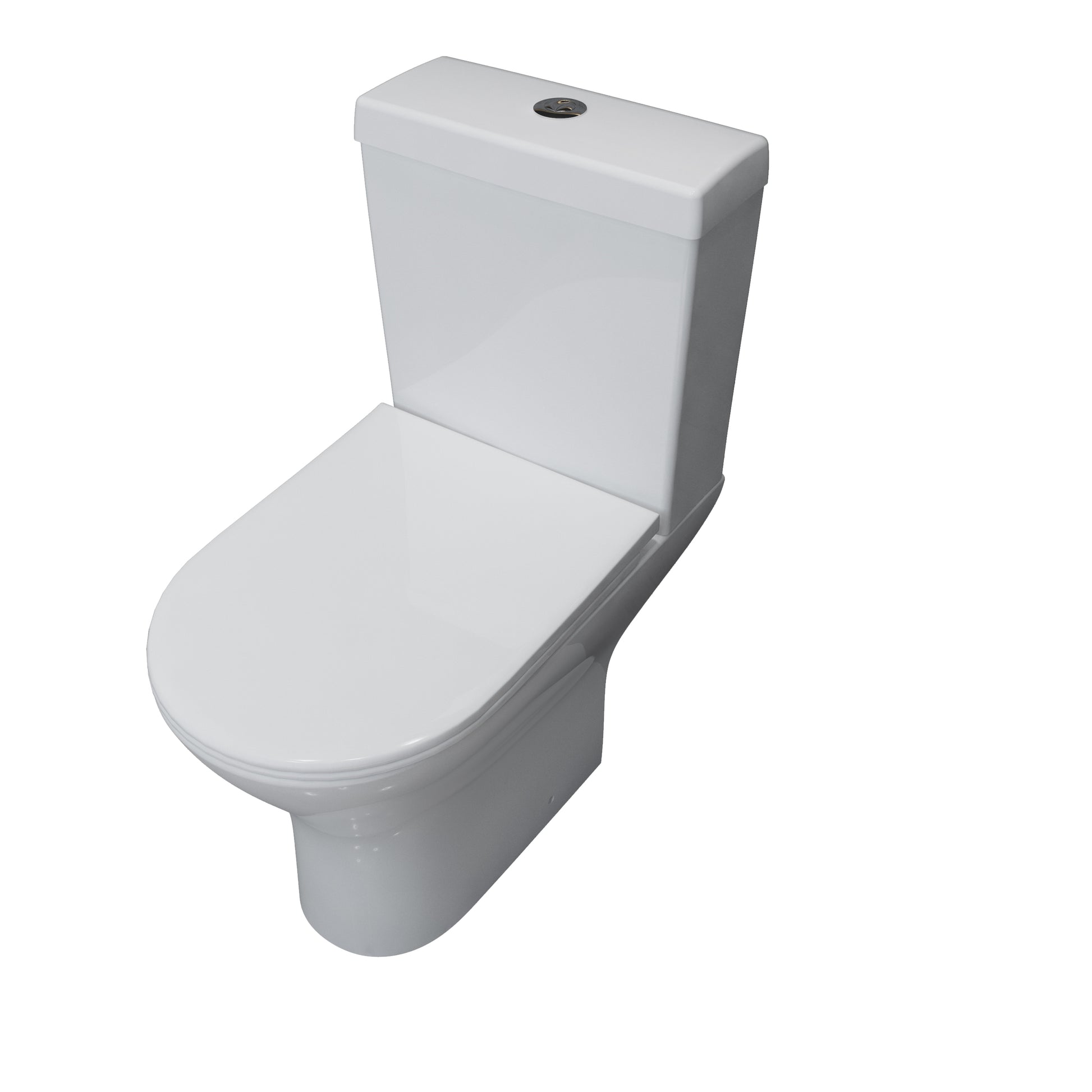 AICA Modern Close Coupled Toilet Short Projection Soft Close Seat Bath