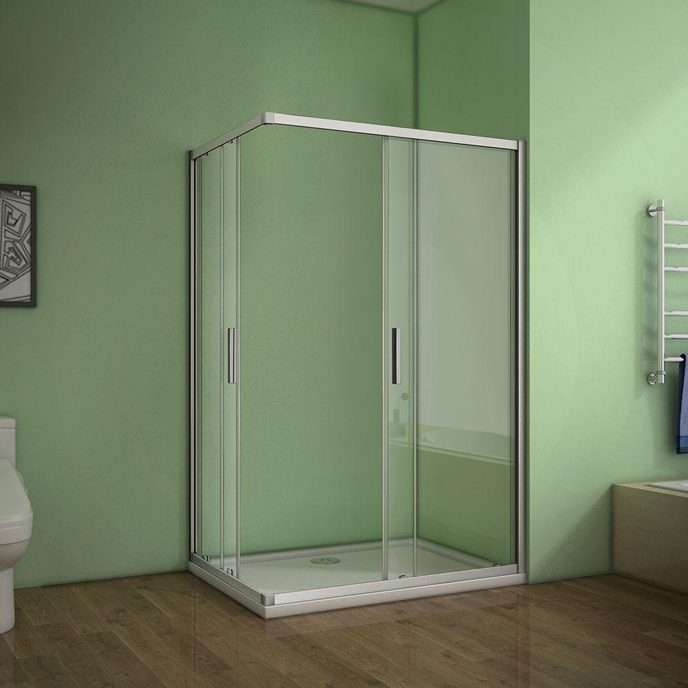 corner entry Shower enclosure double sliding door mrc