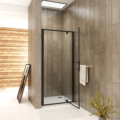 Pivot Enclosure 900x1850mm, AICA Shower Door,Black Pivot shower