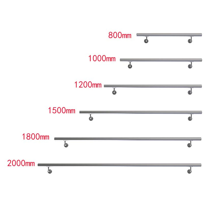 Stair Steps 304 Stainless Steel Handrail for Wall Mount Pipe Stair Handrail