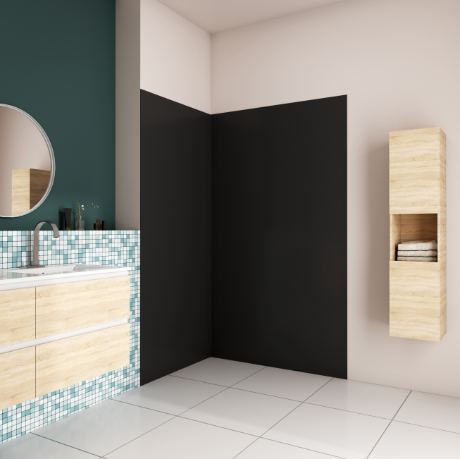 AICA Bathroom Wet Wall Cladding Shower Large Aluminum Wall Panel 2 pcs