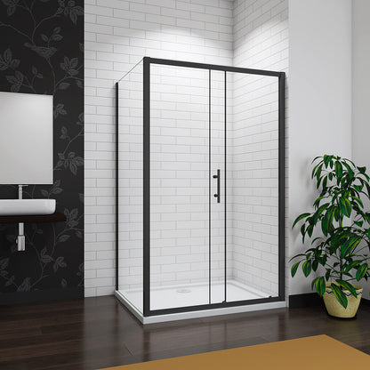 AICA-Bathrooms-140cm-Shower-Sliding-Enclosure-Glass-Cubicle-3