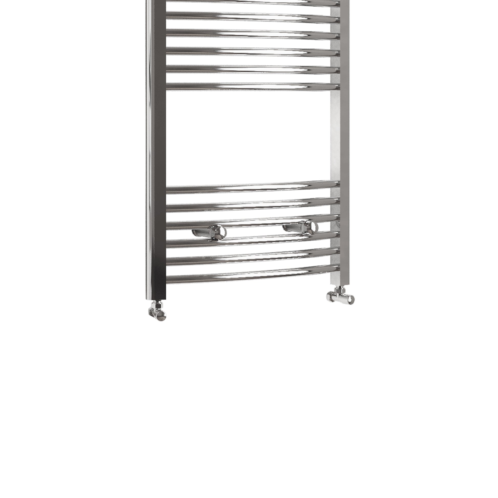 Chrome Bathroom Central Heating Towel Rail Curved Designer Ladder Radi