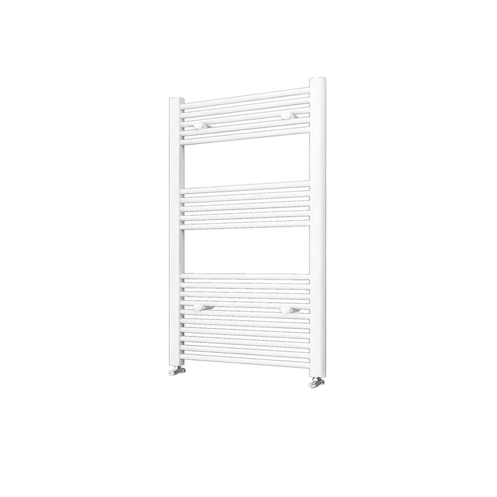 AICA Bathrooms White Central Heating Towel Rail Straight Designer Ladder Radiator Warmer