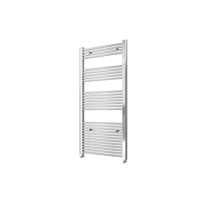 AICA Bathrooms Central Heating Towel Rail Straight Designer Ladder Chrome Radiator Warmer