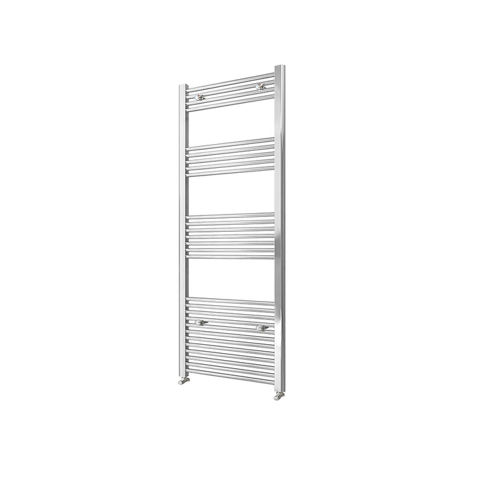 AICA Bathrooms Central Heating Towel Rail Straight Designer Ladder Chrome Radiator Warmer