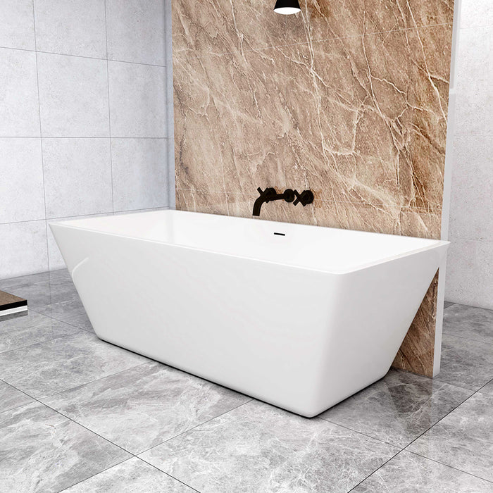 Freestanding Double Ended Bath Tub 1700x800mm Integral Waste & Overflow