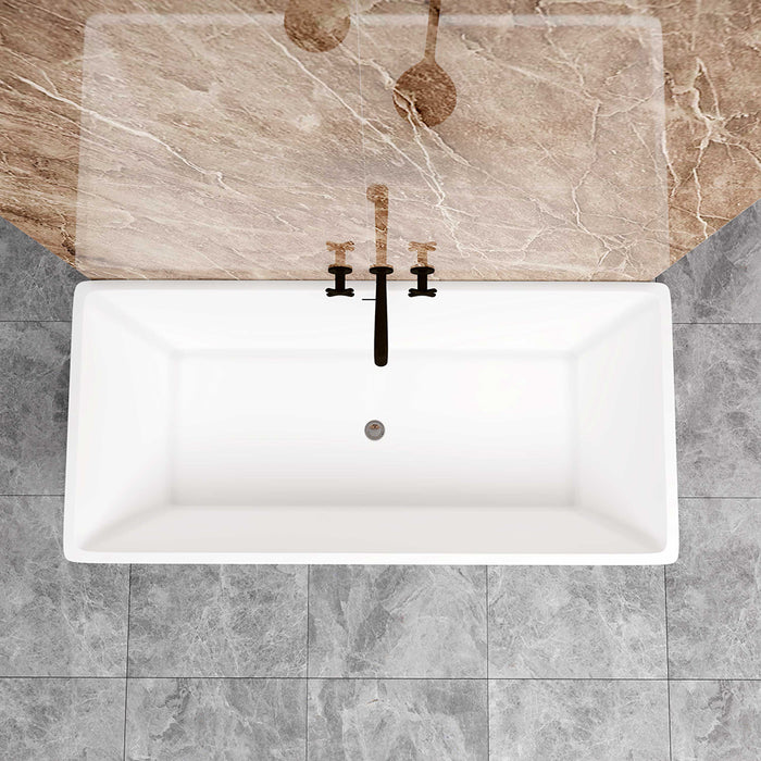 Freestanding Double Ended Bath Tub 1700x800mm Integral Waste & Overflow