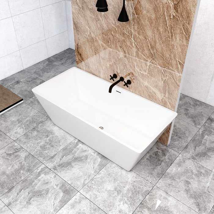 Freestanding Double Ended Bath Tub 1700x800mm Integral Waste & Overflow