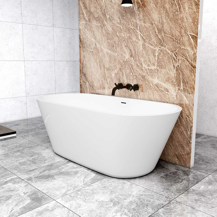 AICA Bathroom 1700x800mm Freestanding Double Ended Bath Bathtub