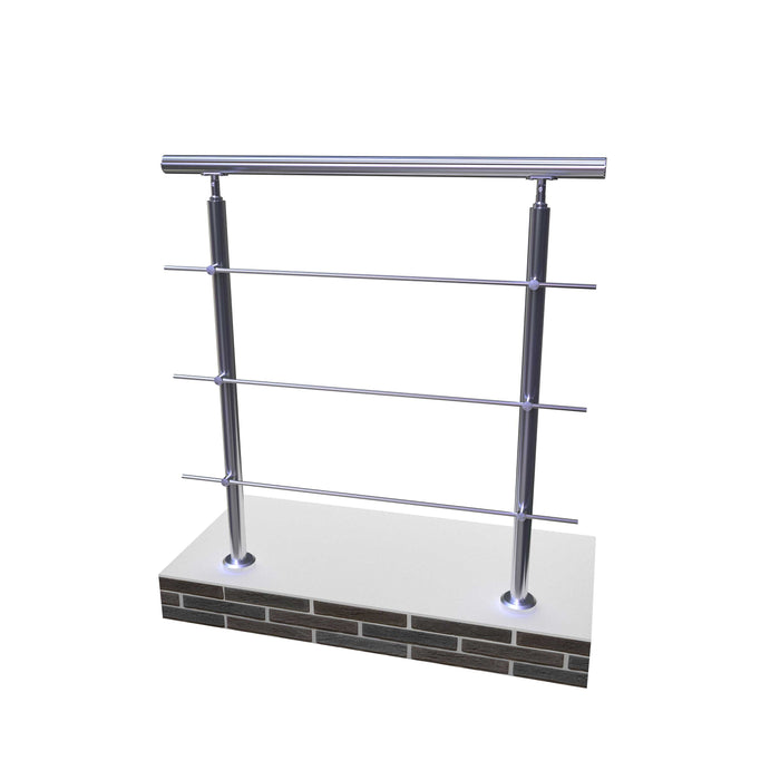 AICA handrail 304 Stainless steel with 3 crossbars high quality Balustrade stair/step 106cm