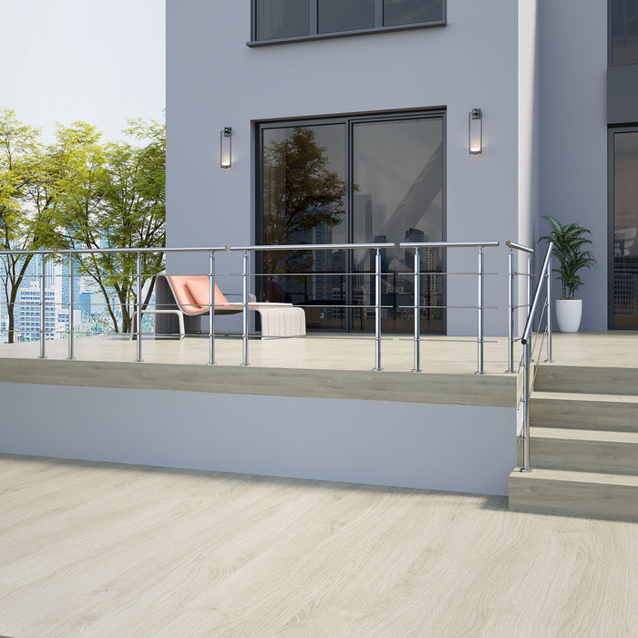 AICA handrail 304 Stainless steel with 3 crossbars high quality Balustrade stair/step 106cm