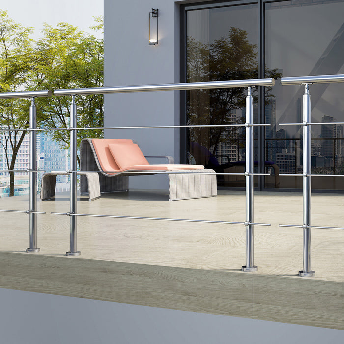 AICA handrail 304 Stainless steel with 3 crossbars high quality Balustrade stair/step 106cm