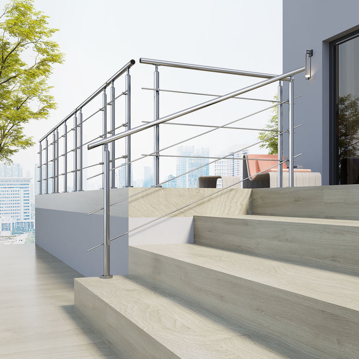 AICA handrail 304 Stainless steel with 3 crossbars high quality Balustrade stair/step 106cm
