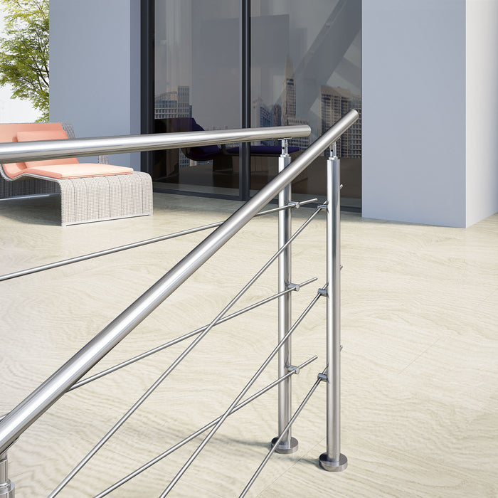 AICA handrail 304 Stainless steel with 3 crossbars high quality Balustrade stair/step 106cm