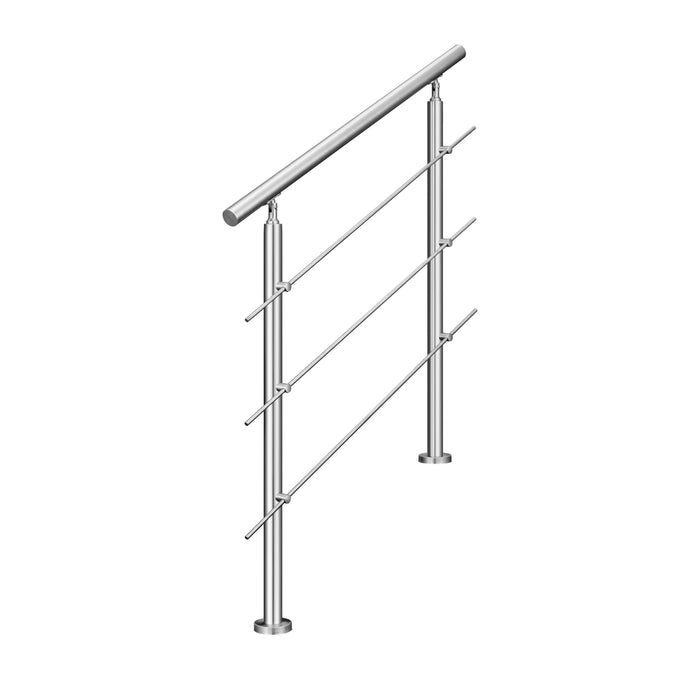 AICA handrail 304 Stainless steel with 3 crossbars high quality Balustrade stair/step 106cm