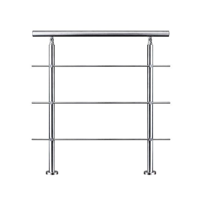 AICA Stainless Steel handrail with 3 crossbars Balustrade Stairs Outdoor Indoor FVC3
