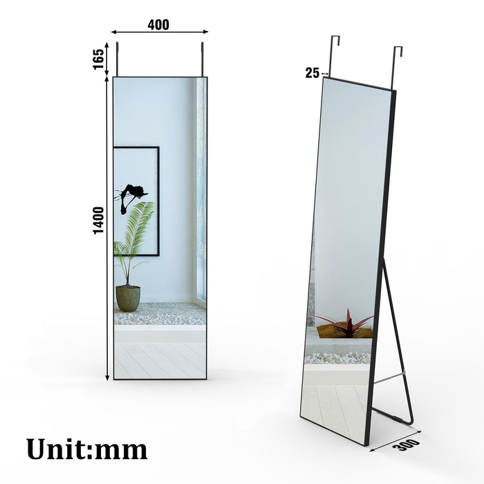 Full Length Mirror with HD Silver Glass Floor-standing Wall-mounted JQS