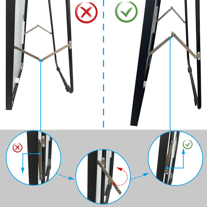 Full Length Mirror with HD Silver Glass Floor-standing Wall-mounted JQS
