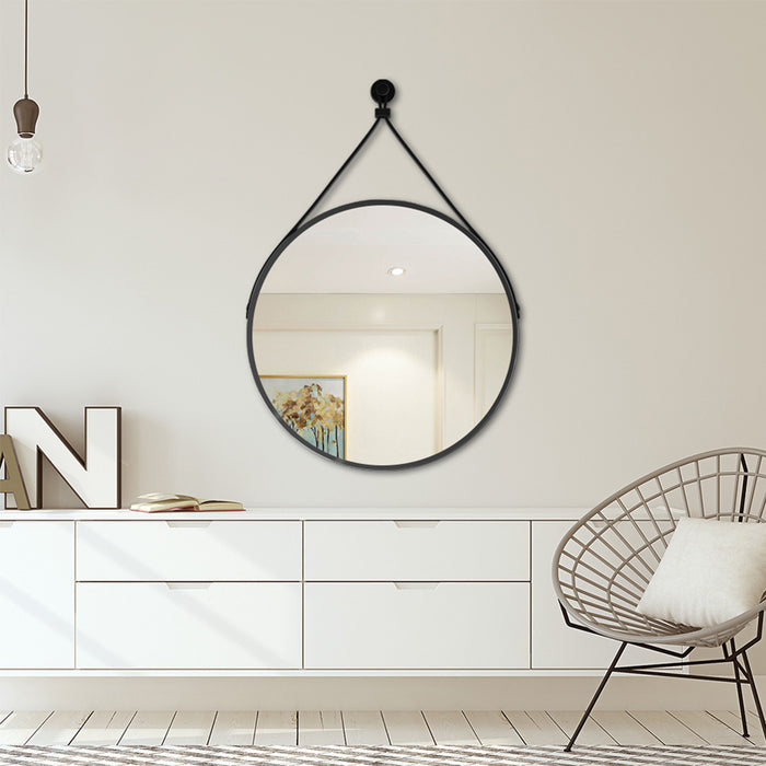 Bathroom Mirrors with Leather Strap