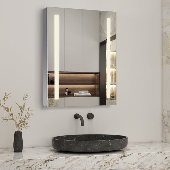 AICA Bathrooms LED Lights Mirror Cabinet 45-80cm