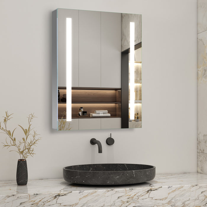 AICA Bathrooms LED Lights Mirror Cabinet 45-80cm