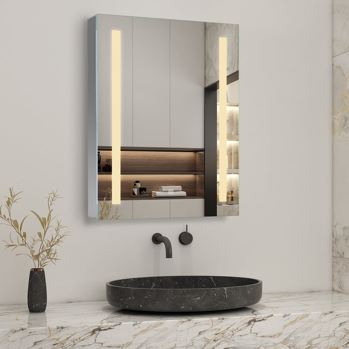 AICA Bathrooms LED Lights Mirror Cabinet 45-80cm