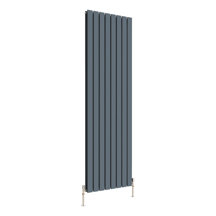 Tall Vertical Flat Panel Anthracite & White & Black Central Heating Radiator