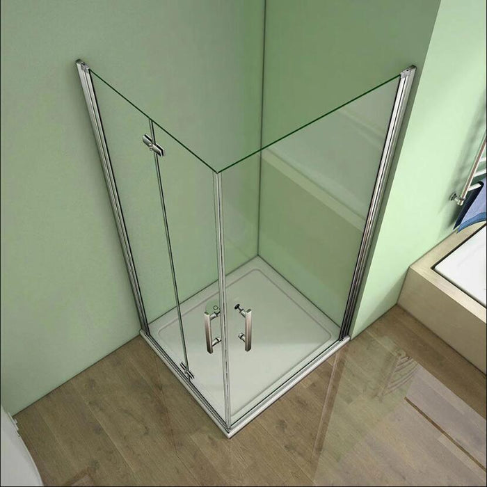 AICA Shower enclosure corner entry bifold pivot door C