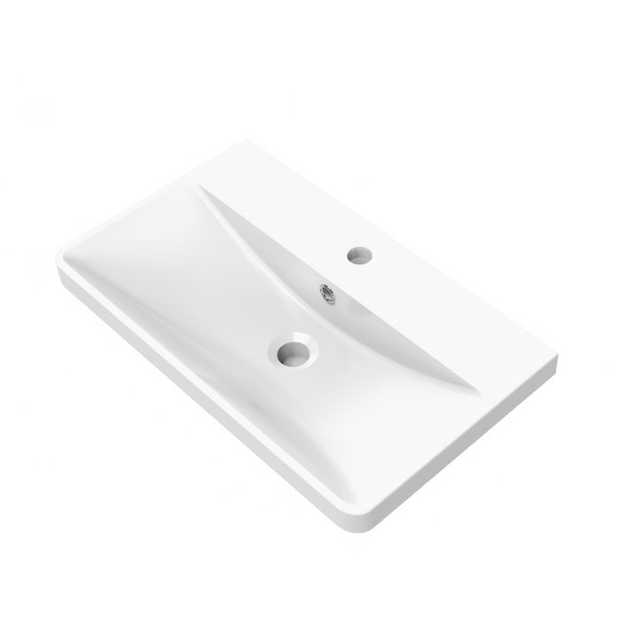 Gloss White Vanity Unit with Basin Wall-hung