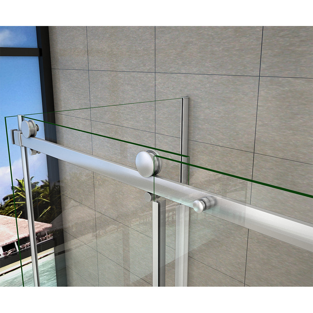 AICA bathrooms Frameless Sliding shower enclosure panel 110x80x195cm