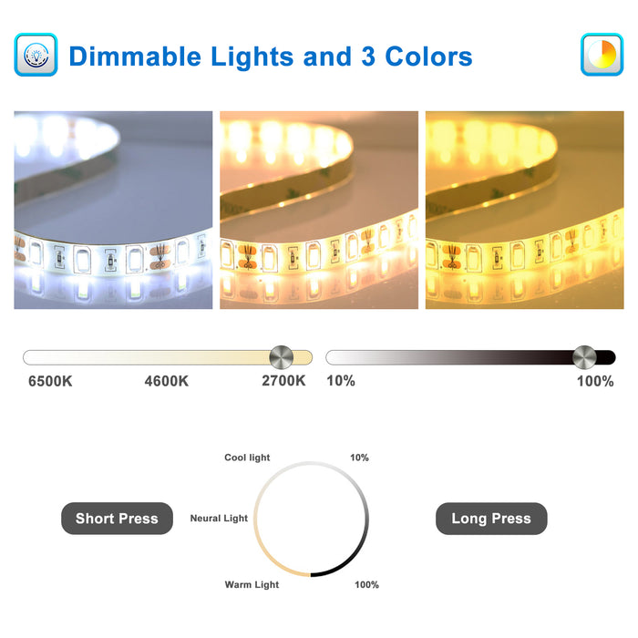 AICA Bathrooms LED Mirror Bluetooth Bathroom Mirror with LED Lights, Magnifying Bathroom Mirrors with Dimmable 3 Colors, Clock, Demister Pad,IlluminatedWall Mounted Vanity Mirror Horizontal/Vertical,Anti-fog