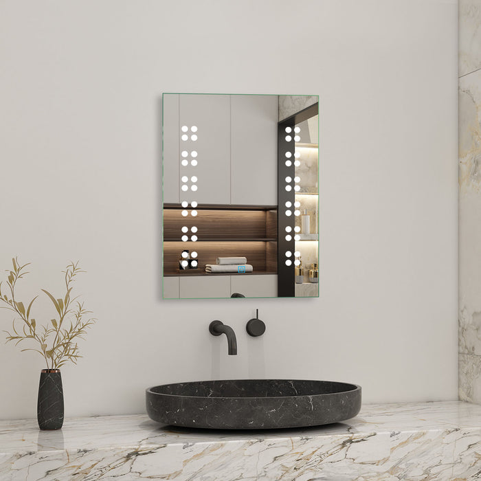 Rectangle Bathroom LED Mirror Touch Switch Sensor Dot Light