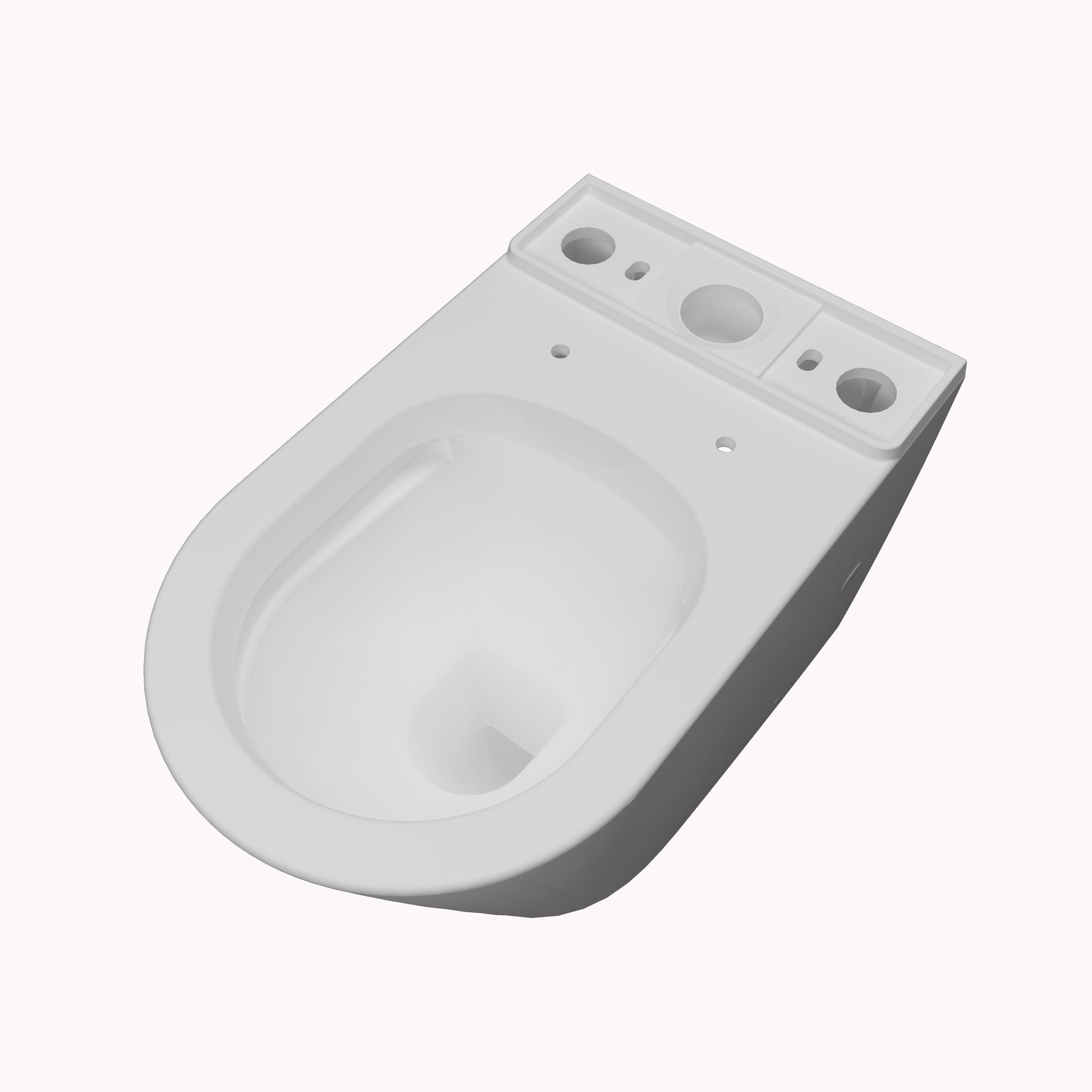 AICA Bathroom Rimless Close Coupled Toilet Soft Close Seat WC White Ro