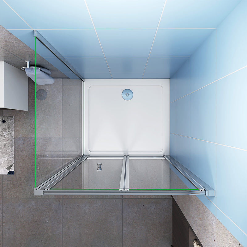 Bi fold Shower Rectangle Enclosures 185CM Shower Stone tray Optional