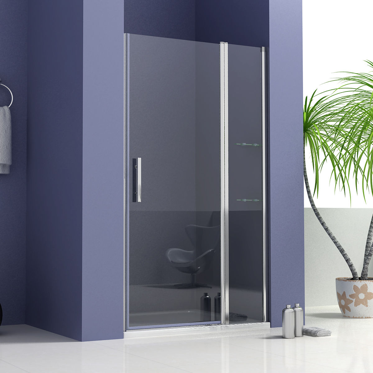 700|1000|1200MM Frameless Pivot Shower Door,Shower Stone Tray Optional