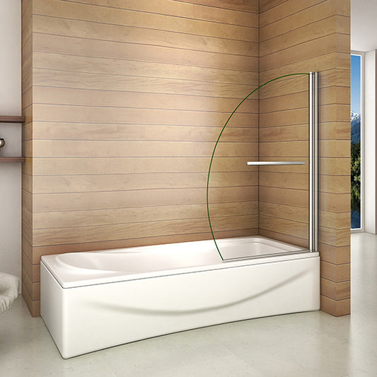 1000x1500 Chrome Pivot Bath Shower screen, 8 Glass
