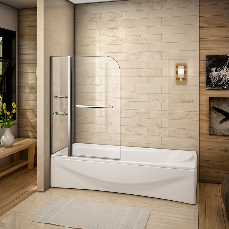 Pivot Shower Bath Screen Easyclean 100x150cm
