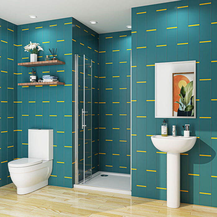 AICA-bathrooms-Frameless-bi fold-Shower-Hinge-Enclosure-3