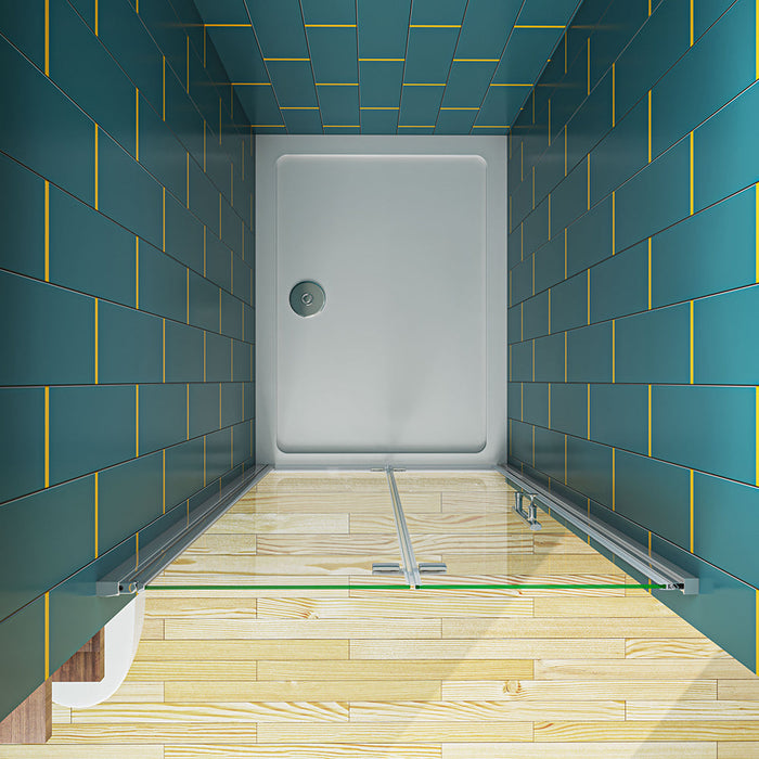 AICA-bathrooms-Frameless-90cm-bi fold-Shower-Hinge-Door-4