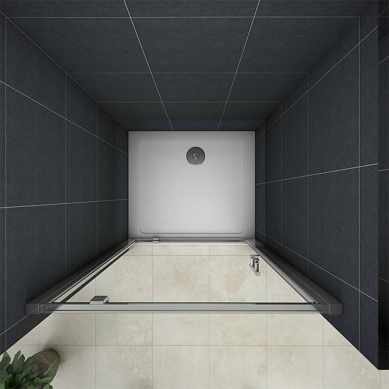 Shower Bath Cubicle AICA Pivot Single Shower Door+Stone Shower Tray
