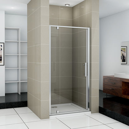 Pivot Shower, door, 1850 Single Door Shower Bath Enclosure Chrome