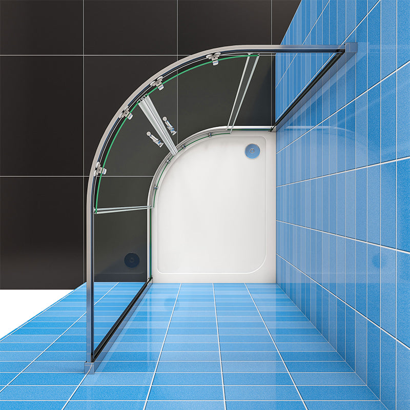 NANO Tempered Glass Quadrant Shower Enclosure 185cm Cubicle