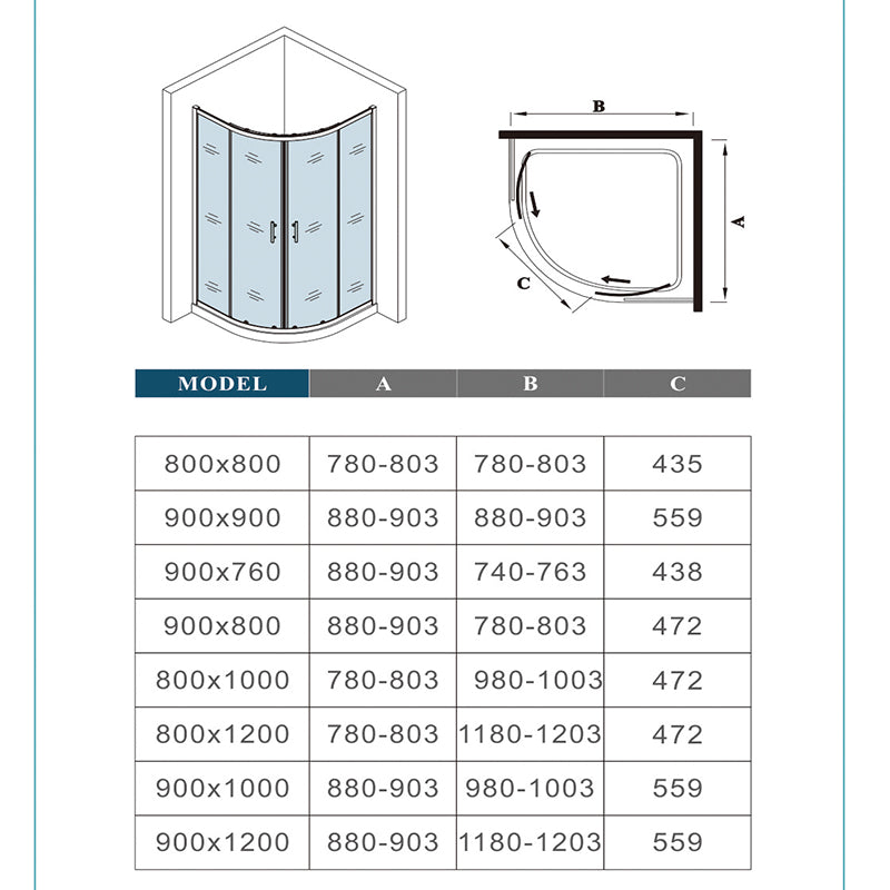 AICA shower enclosure shower door