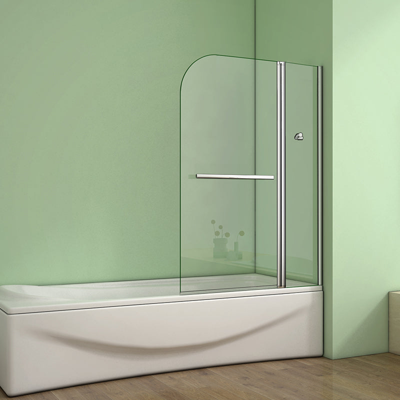Pivot Shower Bath Screen NANO Glass 100x140CM 180 degrees