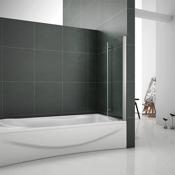900-1200 180 degreesPivot Hinge 2 Fold Folding Double Glass Shower screen, Over Bath Door
