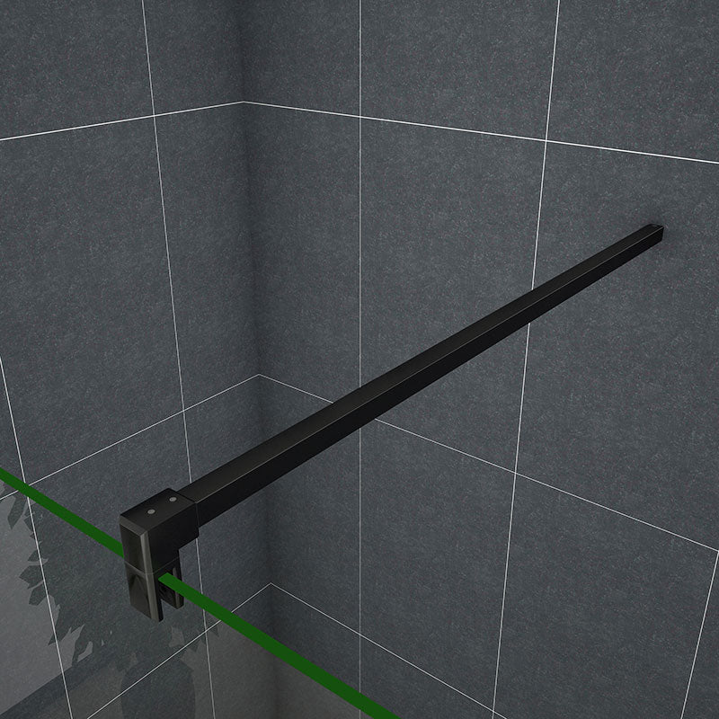 Black Walk In Shower Enclosure Wet Room Screen 185,195,200cm