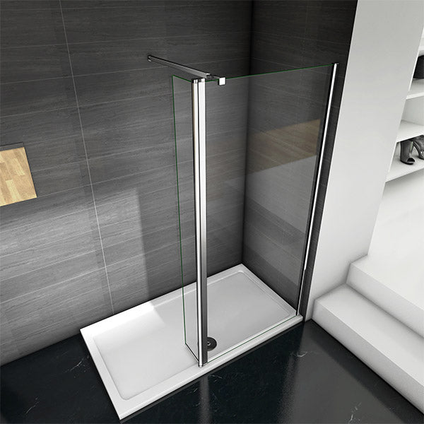 Shower Enclosure Screen Panel+Flipper Panel 8mm NANO Glass H200cm