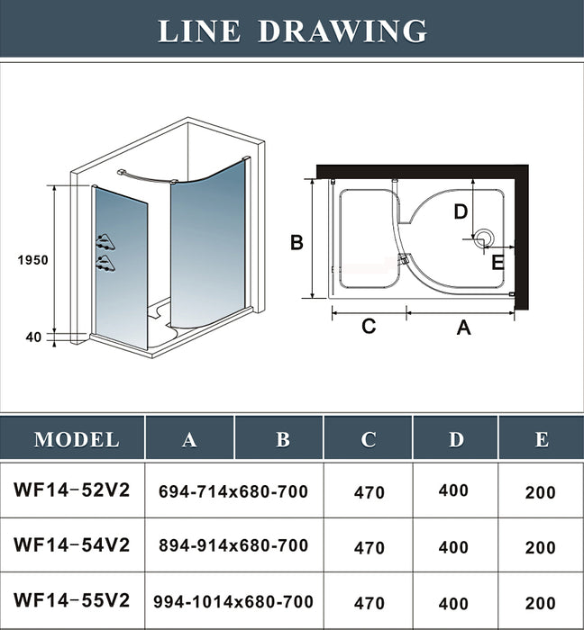 AICA shower enclosure shower door