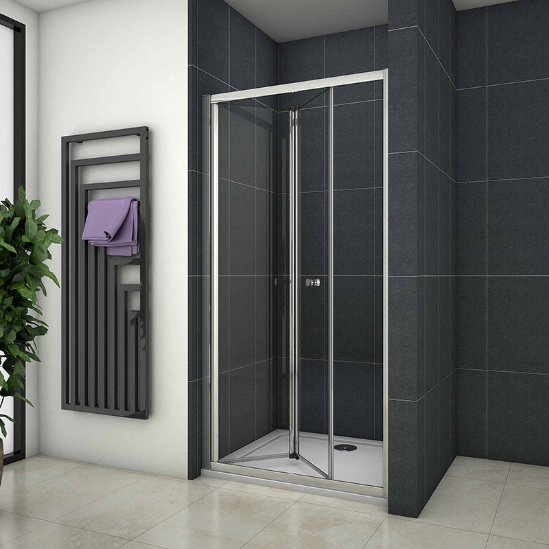 AICA Bi fold Shower Enclosure 190CM Single Glass Door